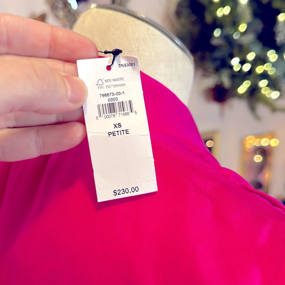 Banana Republic Pink Satin Ruffle Wrap Maxi Dress - Picture 6 of 8